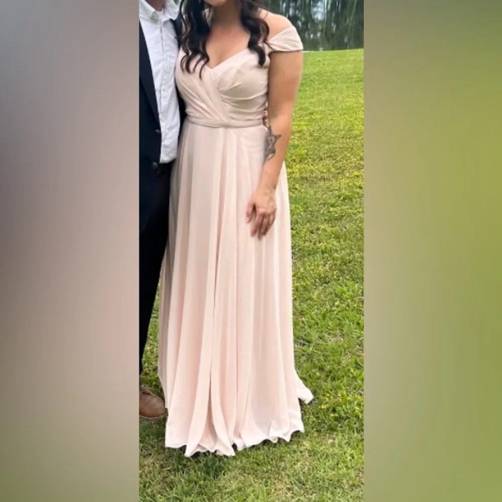 Blush Bridesmaid Dress - Picture 3 of 3